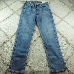 American Eagle Outfitters 90's Straight Leg Jean Womems 8 X-Long Stretch Denim